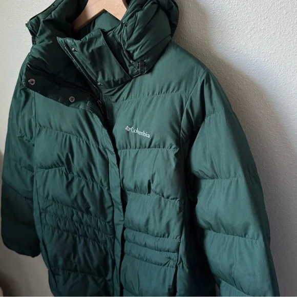Columbia Forest Green Hooded Puffer Jacket - Picture 2 of 5